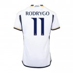 Günstige Fußballtrikots Real Madrid Rodrygo 11 Kinder Heimtrikot 2023-24 Kurzarm